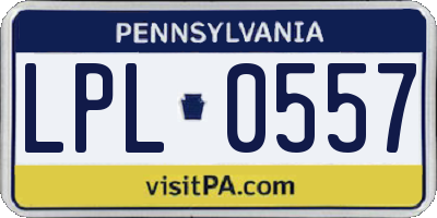 PA license plate LPL0557