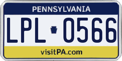 PA license plate LPL0566