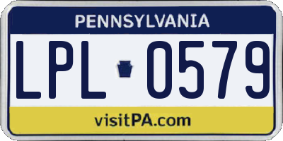 PA license plate LPL0579