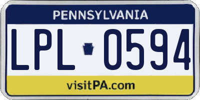 PA license plate LPL0594