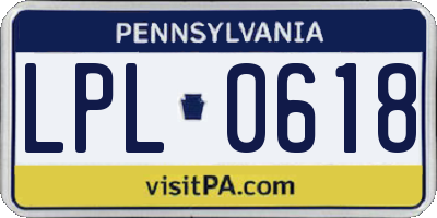 PA license plate LPL0618