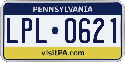 PA license plate LPL0621