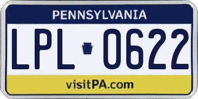 PA license plate LPL0622
