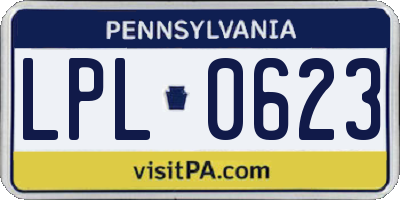 PA license plate LPL0623