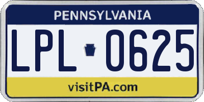 PA license plate LPL0625