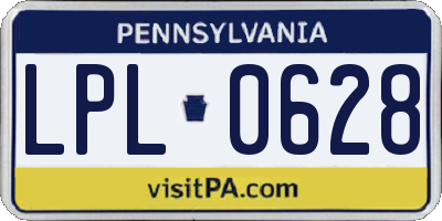 PA license plate LPL0628