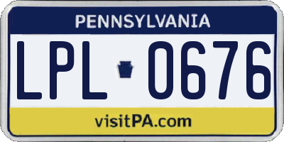 PA license plate LPL0676