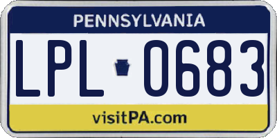 PA license plate LPL0683