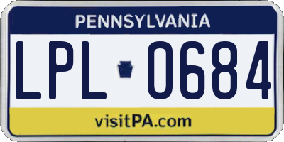 PA license plate LPL0684