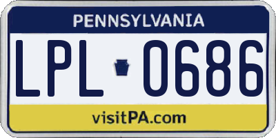 PA license plate LPL0686