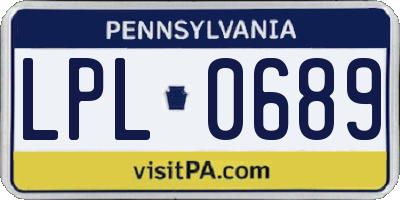 PA license plate LPL0689