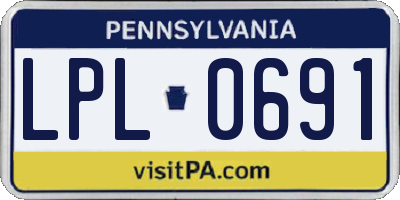 PA license plate LPL0691