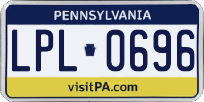 PA license plate LPL0696