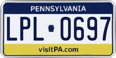 PA license plate LPL0697