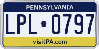 PA license plate LPL0797