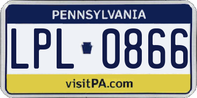 PA license plate LPL0866