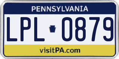 PA license plate LPL0879