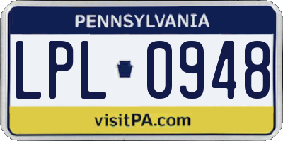 PA license plate LPL0948