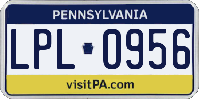 PA license plate LPL0956
