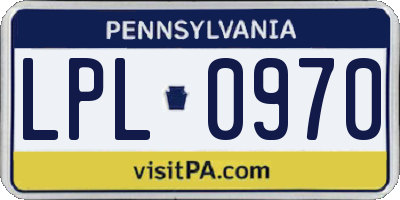 PA license plate LPL0970