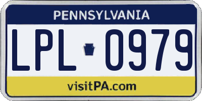 PA license plate LPL0979