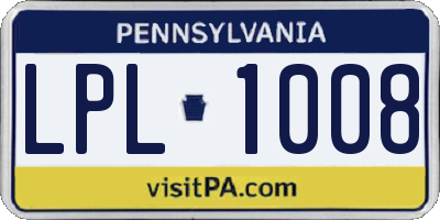 PA license plate LPL1008