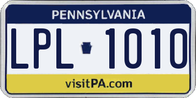 PA license plate LPL1010