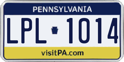 PA license plate LPL1014
