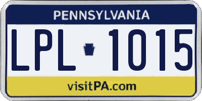 PA license plate LPL1015