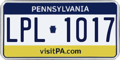 PA license plate LPL1017