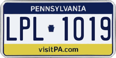 PA license plate LPL1019