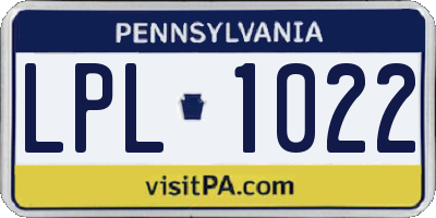 PA license plate LPL1022