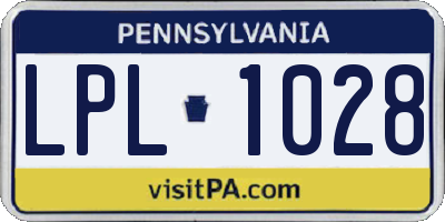 PA license plate LPL1028
