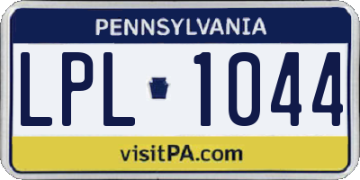 PA license plate LPL1044