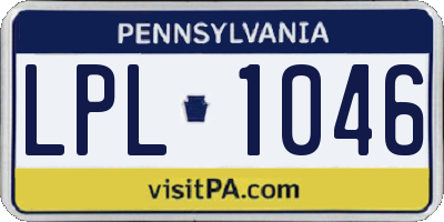 PA license plate LPL1046