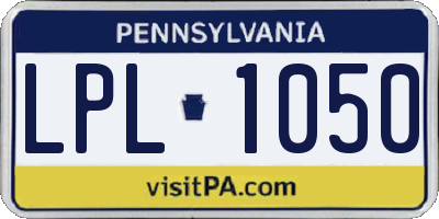 PA license plate LPL1050