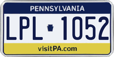 PA license plate LPL1052