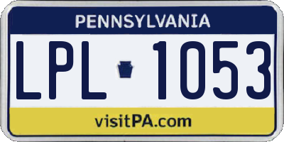 PA license plate LPL1053