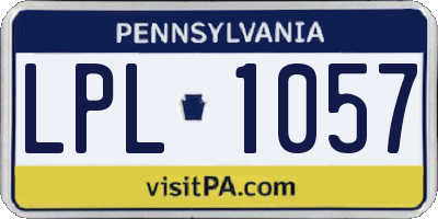 PA license plate LPL1057
