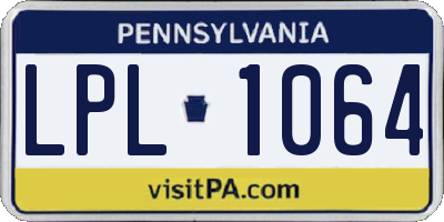 PA license plate LPL1064