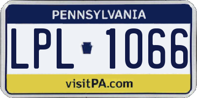 PA license plate LPL1066