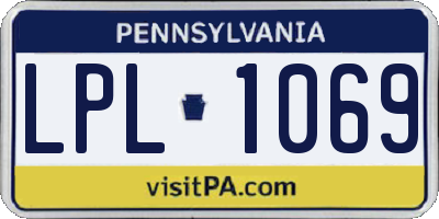 PA license plate LPL1069