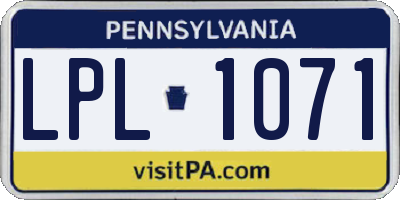 PA license plate LPL1071