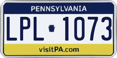 PA license plate LPL1073