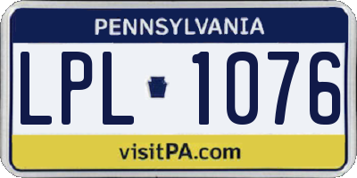PA license plate LPL1076