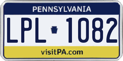 PA license plate LPL1082