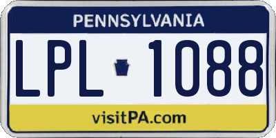 PA license plate LPL1088