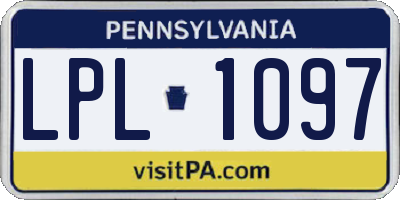 PA license plate LPL1097