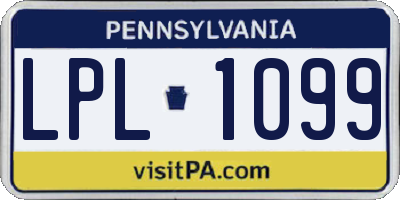 PA license plate LPL1099