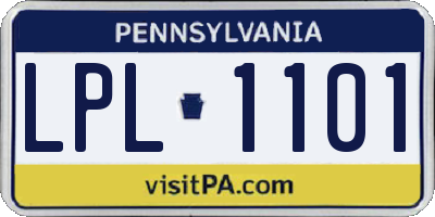 PA license plate LPL1101
